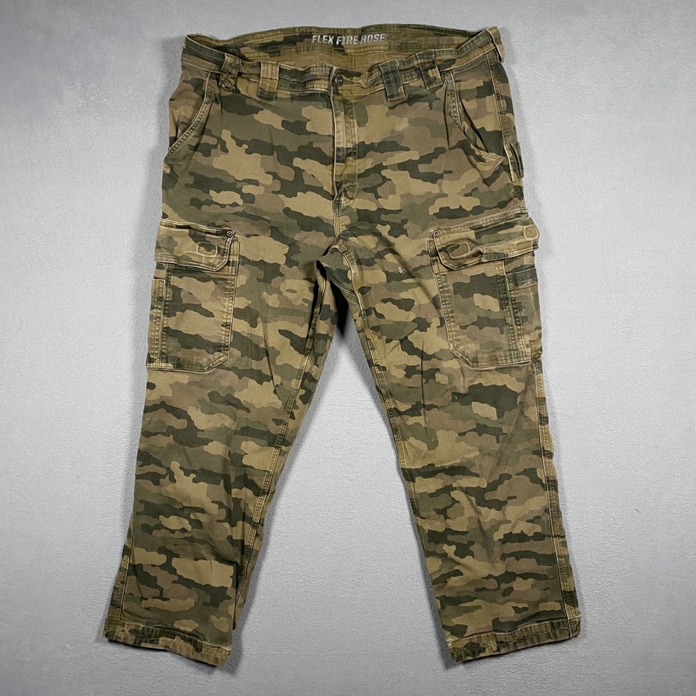 Duluth Trading Co Cargo Pants Mens 40x30 Camo Flex Fire Hose Relaxed Fit